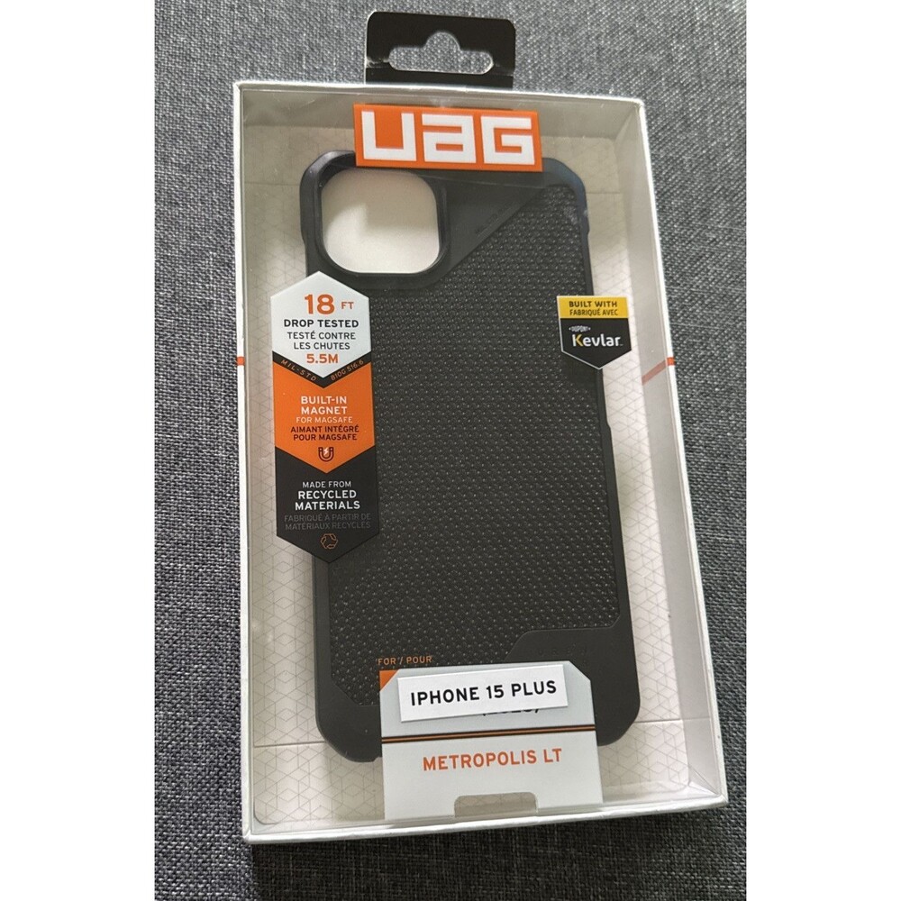 UAG Urban Armor Gear Metropolis LT Case Apple iPhone 15 Plus - Black